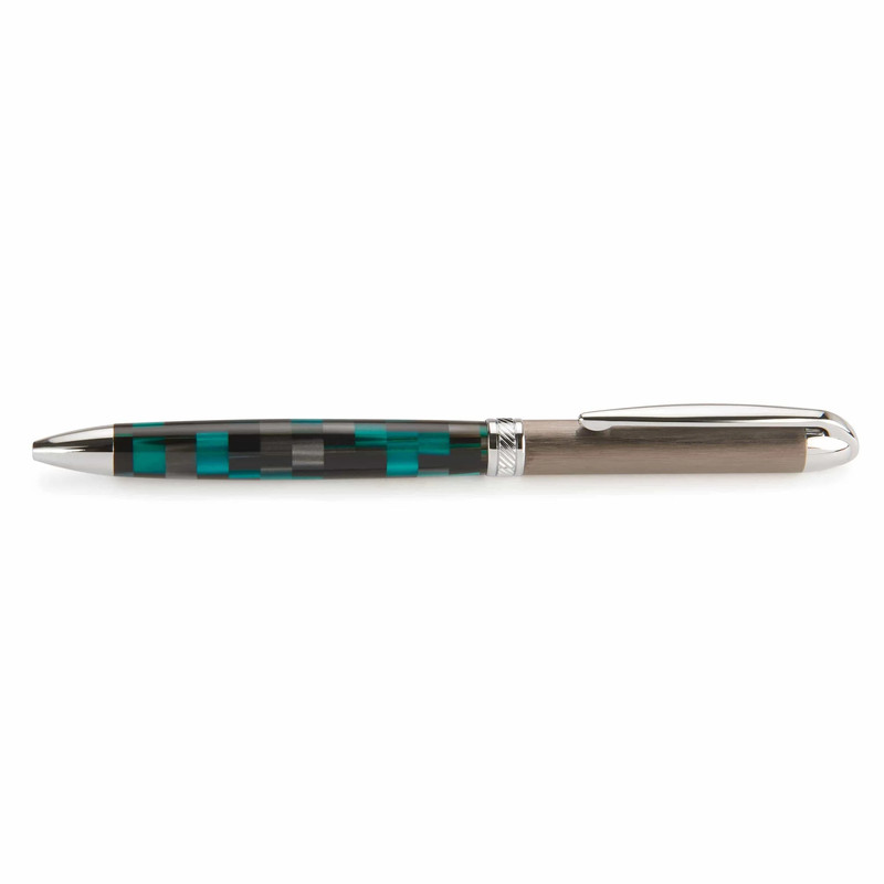 7 mm Slim Style Hybrid Twist Ballpoint Pen Kit - Brushed Gunmetal & Chrome